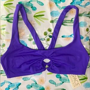 L*Space Julia Bikini Top, Electric Purple, Medium, NWT